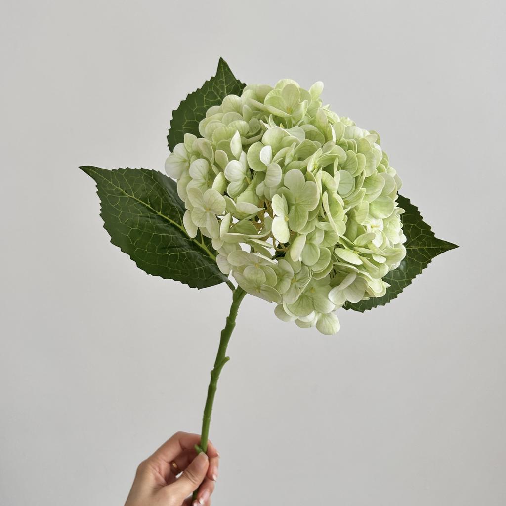 1Pcs Artificial Hydrangea Flowers Real Touch Artificial Hydrangea Branches Decoration Wedding Bouquet Flower Arrangement