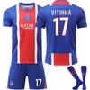 26-27 París modelo principal antiguo número de modelo Camiseta de Fútbol Local para Niños y Adultos VITINHA #17