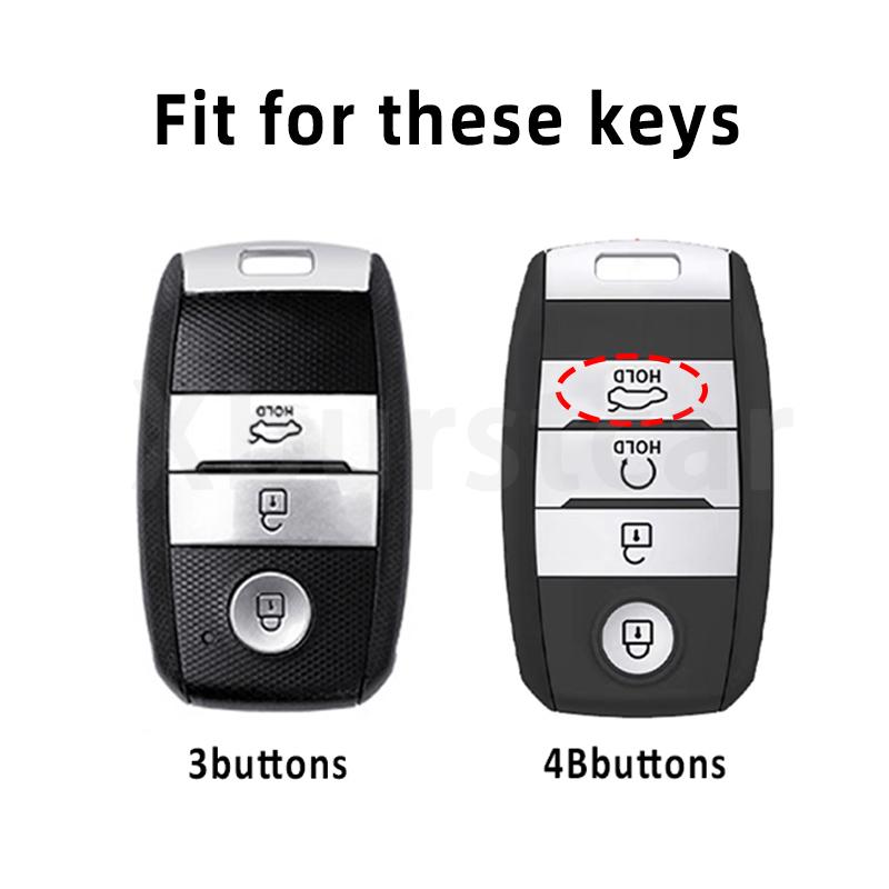 3/4 Buttons Shell For Kia Picanto Sportage RIO 3 Cerato 4 Soul K5 Ceed Optima Seltos Sorento TPU Car Key Case Cover Accessories
