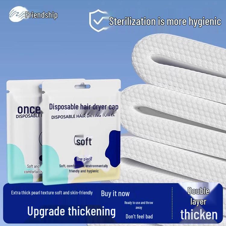 Super Absorbent Disposable Hair Caps - Women's Thickened Wrap, 3-Pack