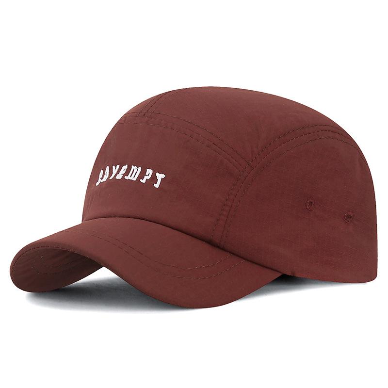 Men'S Short-Brim Baseball Cap - Lightweight Breathable Quick-Dry Polyester Street Style Non-Stretch Fabric Hand Washable Casual