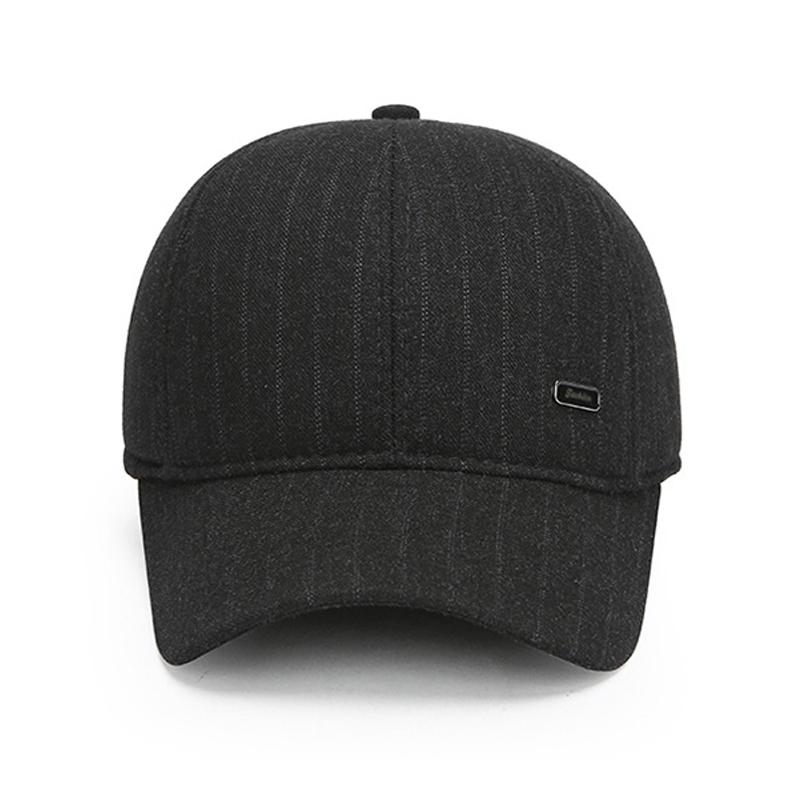 Pánská čepice Vlněná baseballová čepice Teplá čepice s ochranou uší Podzim Zima Středního věku Silná bavlněná čepice