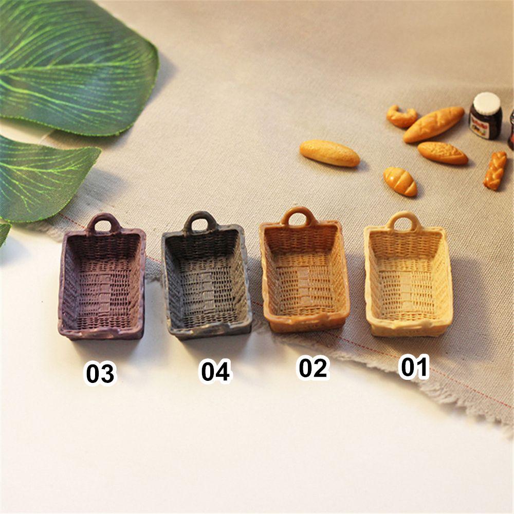 House Ornament Dollhouse Accessories Mini Food Storage Kitchen Tool Model Miniature Storage Basket