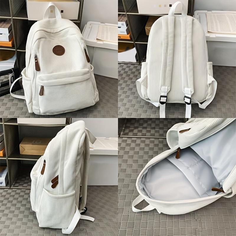 Zaino in Velluto a Coste Vintage Borsa Scolastica per Studenti