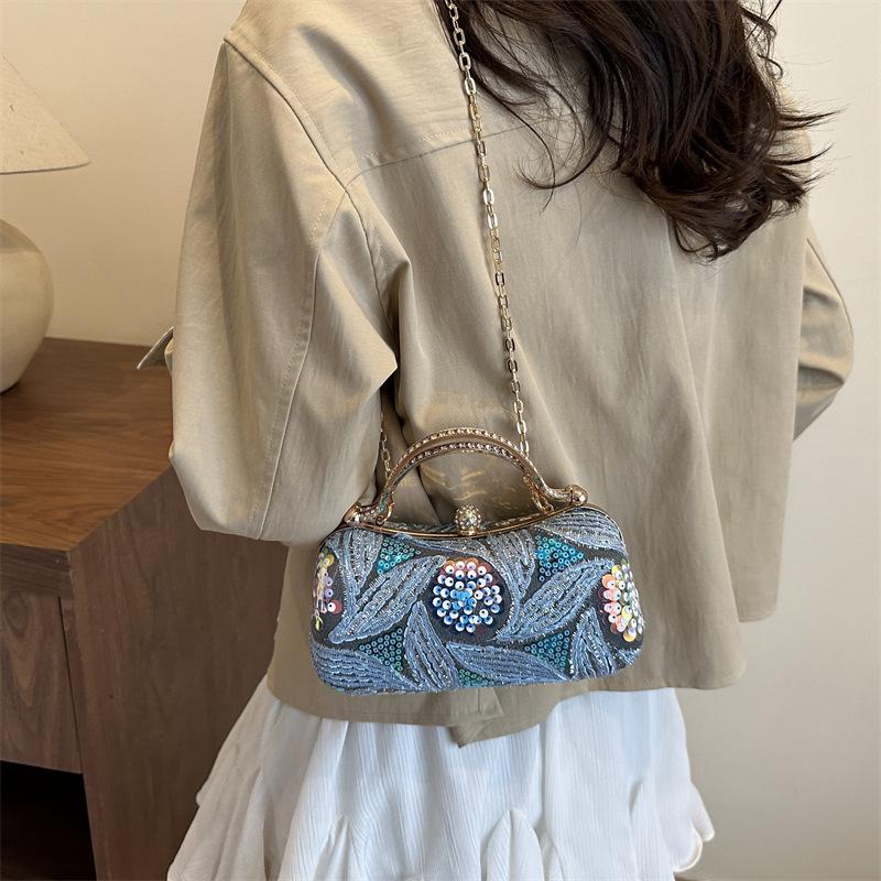 New Fashion Evening Shoulder Bag Bridal Clutch Banquet Party Wedding Elegant Handbag Female Purse Hasp Tote Chain Women Handbag