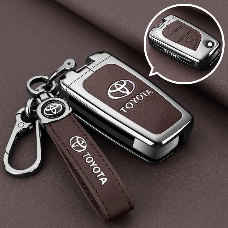 Custodia Copri Telecomando Chiave Auto in Metallo per Toyota Camry RAV4 Forturner Hilux Auris Corolla Avensis Verso Yaris Aygo Scion TC IM Guscio