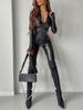 Women's Patent Leather Jumpsuit: Sexy Spring/Autumn Catwoman Cosplay Costume, Tight-Fit European/American Style.