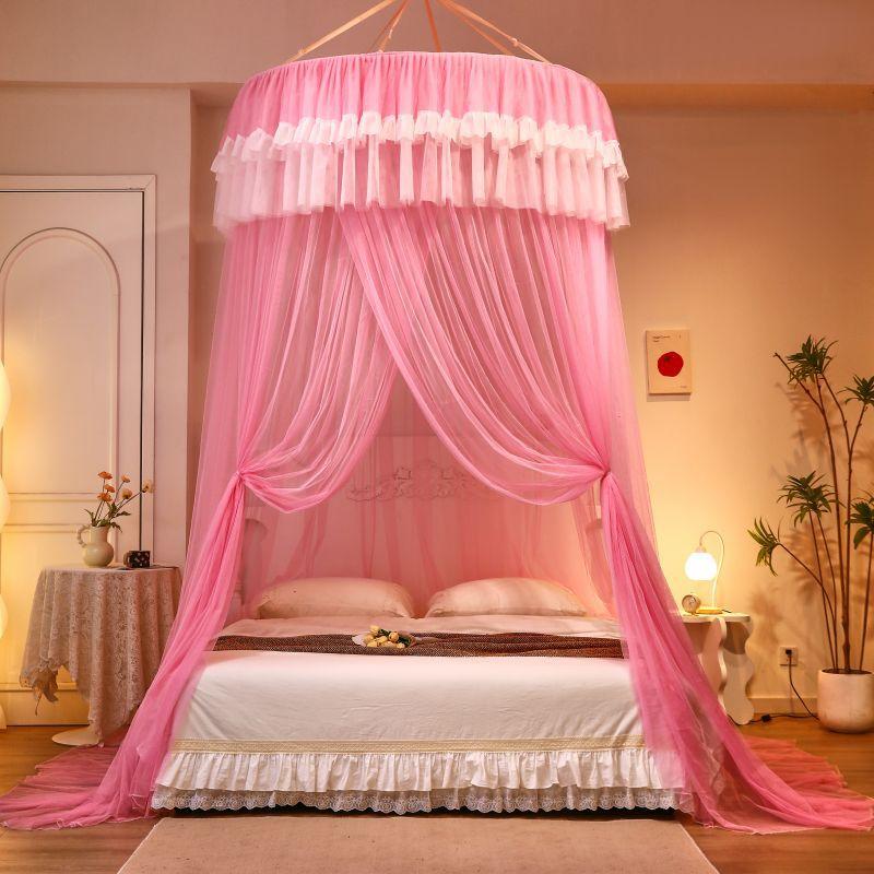 1.2M Children Bed Mosquito Net Girl Round Bed Tent Mosquito Nets Curtain Canopy for Double Bed Mosquito Net Home/Garden