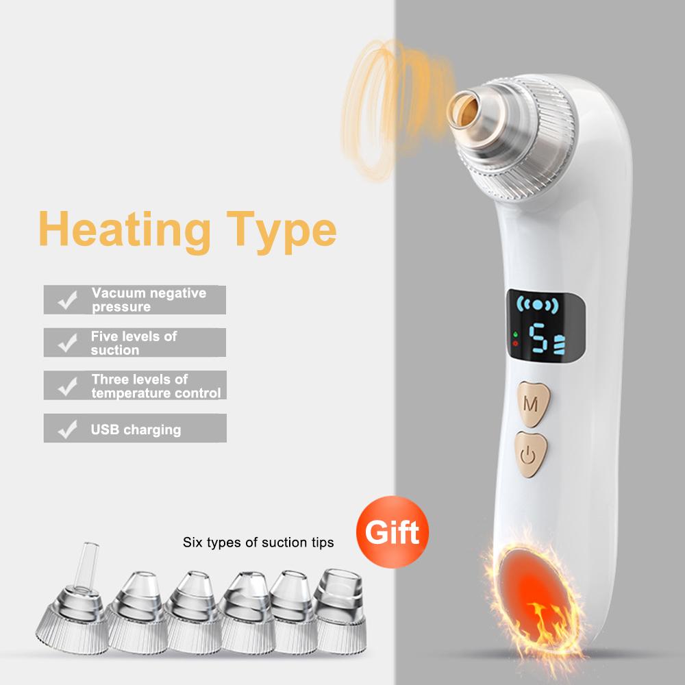 Visual Blackhead Remover Facial Deep Clean Machine Blackheads and Acne Remover Heated Face Extractor Electric Blackhead Sucker