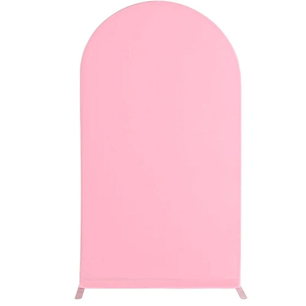 Polyester Wedding Arch Cover Round High Elasticity Arch Backdrop Cover Background Solid Color Ceremony Banquet Decoration