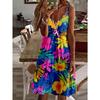 Elegant Spring and Summer New Printed Women's Camisole Dress