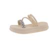 Fashion Platform Two-wear Sandals and Slippers for Women 2025 Summer New Wear Rhinestone with Skirt Flip-flops Casual Beach Sandals
