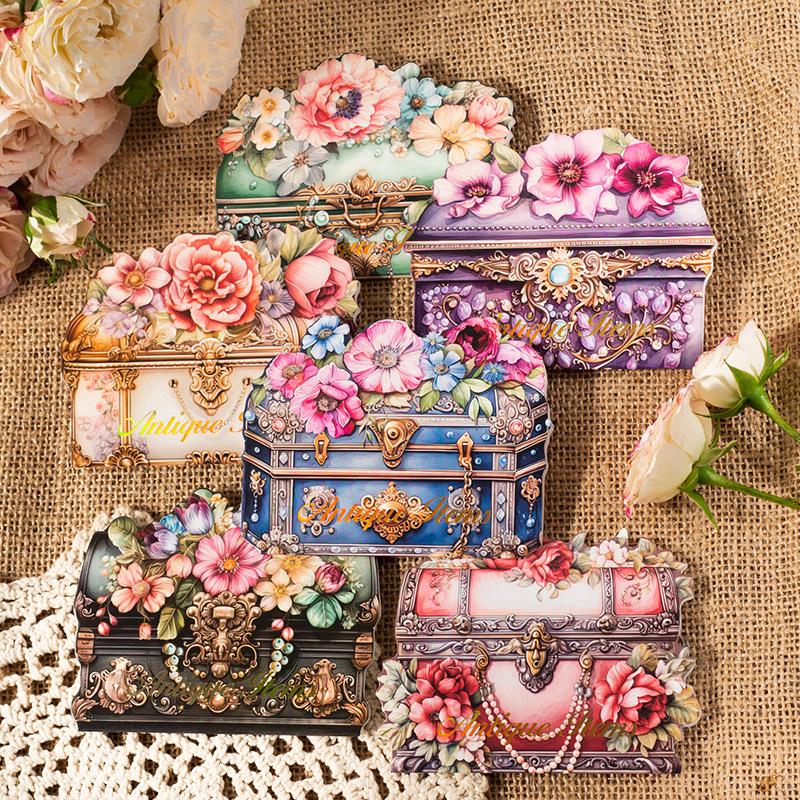 40 Pcs Antique Goods Stickers Pack Vintage Decorative Stick Labels Scrapbooking Accessories Junk Journal Supplies