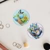 DIY Diamond Art Rhinestones Cosmetic Mirror Diamond Painting Crafts Portable Cosmetic Mirror for Outdoor Travel Hiking Picnic