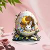 2D Resurrection Easter Rabbits Acrylic Home Decor Ornament