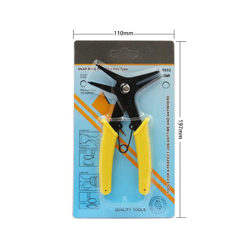 Circlip Pliers 2 in 1 Internal and External Dual Purpose Pliers External Spring Pliers Large Retaining Ring Removal Tool