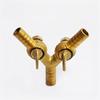 1 PCS Fit Hose Inner Diameter 8mm 10mm Barbed Y 3 Ways Brass Shut Off Valve Gas Valves For Fuel Air Gas