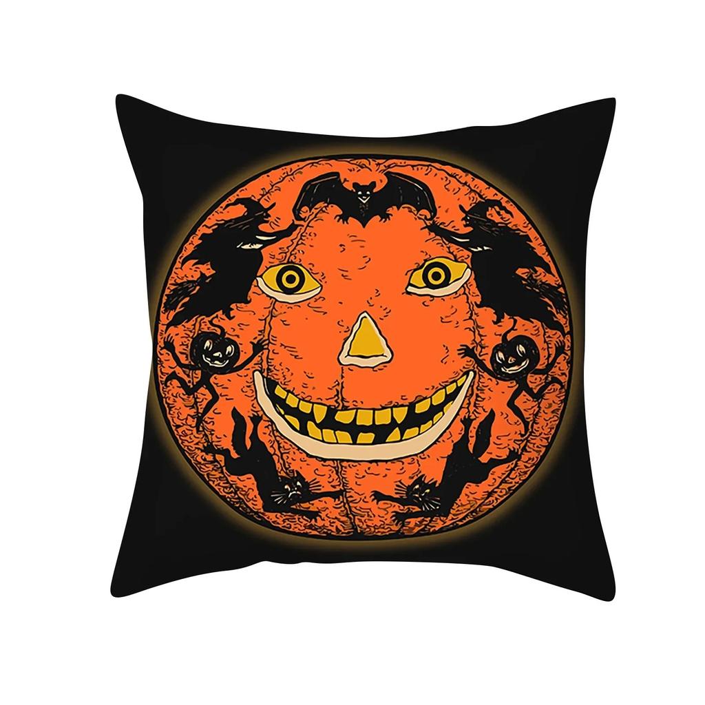 Halloween Decorative Pillow Pumpkin Pumpkin Witch Cushion Cover Is Suitable for Home Living Room Sofa WSH Room Decoration