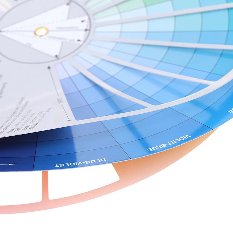 Paper Card Color Mixing Wheel Ink Round Central Circle Rotates Tattoo Nail