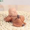 Resin Cute little monk statue Modern art sculpture Chinese Buddha statue Home living room, room decoration characteristic crafts