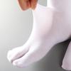 3 Pairs Long Tabi Two Toe Socks Cotton Solid Black White Calf Socks Japanese Anime Kimono Clogs Stockings For Women Men No Heel