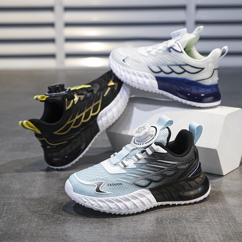 Classmates Spring and Autumn 2025 Mesh Guochao Rotating Buckle Breathable Basketball Shoes Middle and Older Children's Fashion Running Sneakers