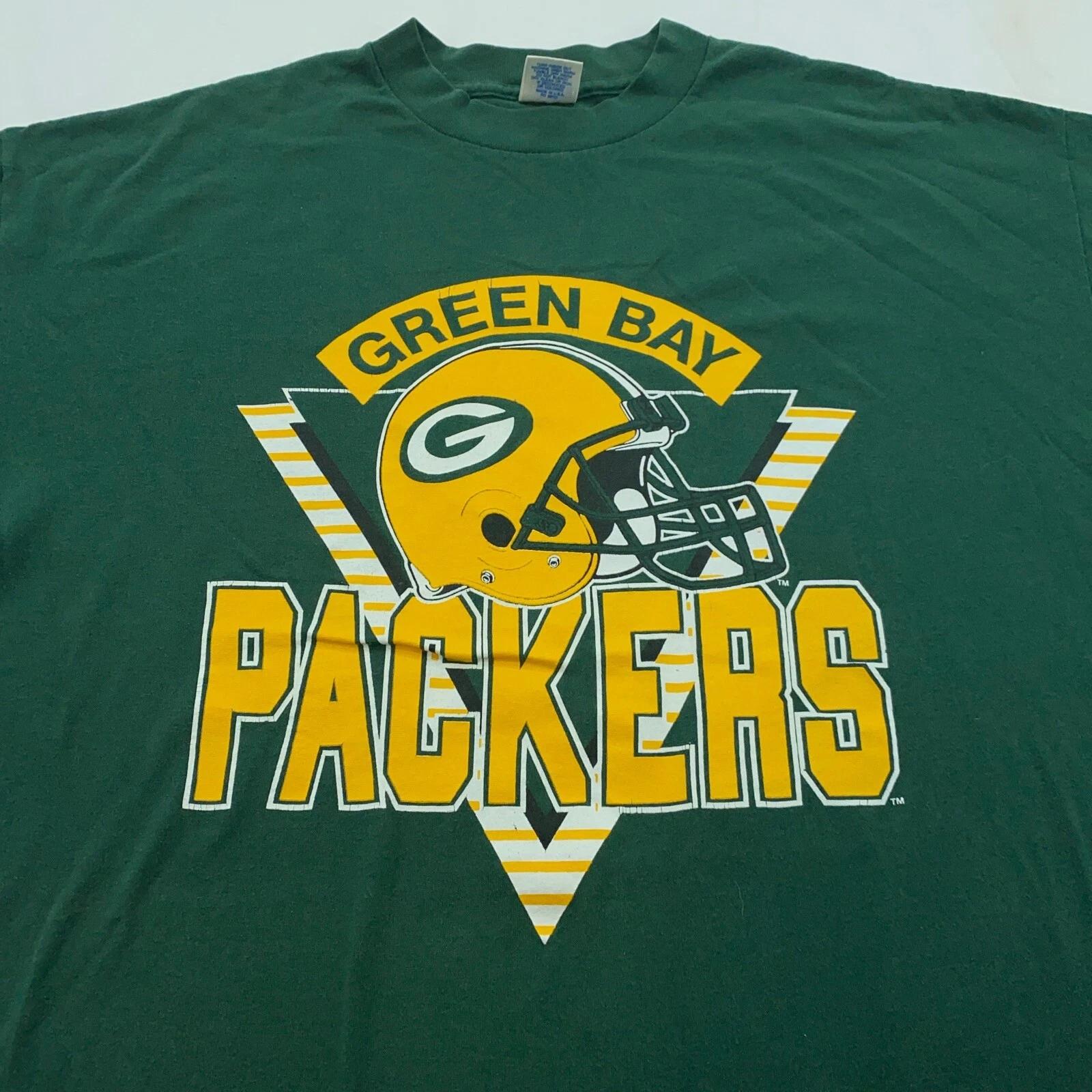 

vintage 80s GREEN BAY PACKERS T-Shirt XL football NFL trench soft thin 2XL