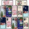 Phone Case for iPhone 17 16 15 Plus XR Huawei P30 P20 Lite Redmi Note 14 12 11 13 Pro Max OPPO A60 A80 A40 A38 Gift Snowman Merry Christmas Deer Cover