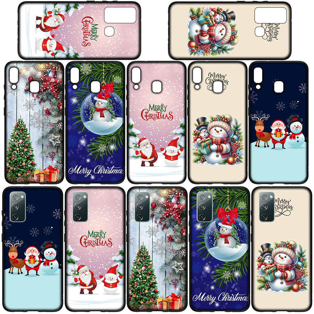 Phone Case for iPhone 17 16 15 Plus XR Huawei P30 P20 Lite Redmi Note 14 12 11 13 Pro Max OPPO A60 A80 A40 A38 Gift Snowman Merry Christmas Deer Cover