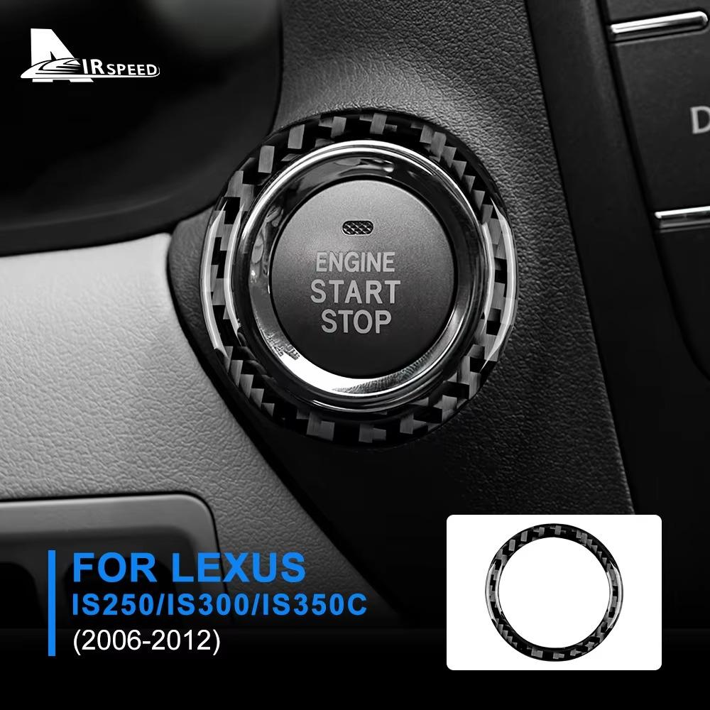 For Lexus IS250 IS300 IS350C 2006-2012 Carbon Fiber Engine Start Stop Button Sticker Cover Trim Car Interior Accessories