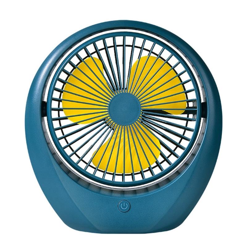 USB Fan Quiet Operation 3Speeds Quiet Operation USB Rechargeable for Home and Office Powerful Cooling