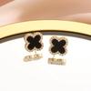 Exquisite Blätter Kristall Blume Stecker Ohrringe Für Damen AAA Zirkon Rose Schmetterling Quaste Ohrring Braut Hochzeit Party Schmuck