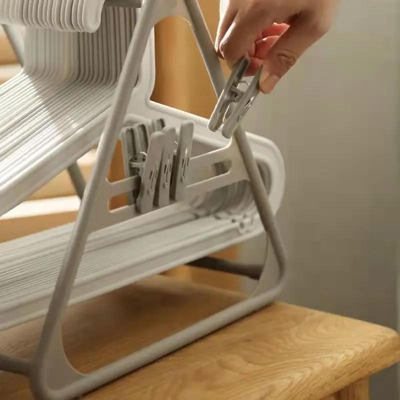 Organiser Foldable Home Travel Clothes Rack Organiser Drying Rack Storage Laundry Laundry Organiser Supplies Clothes Rack