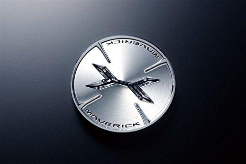 

WEDS MAVERICK Aluminum Wheel Center Cap Ornament [Hairline Base] Clear Black Logo/Chrome Ring, 1 Piece, 52609