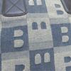 Used BALLY Handbag denim canvas/leather gray Navy casual