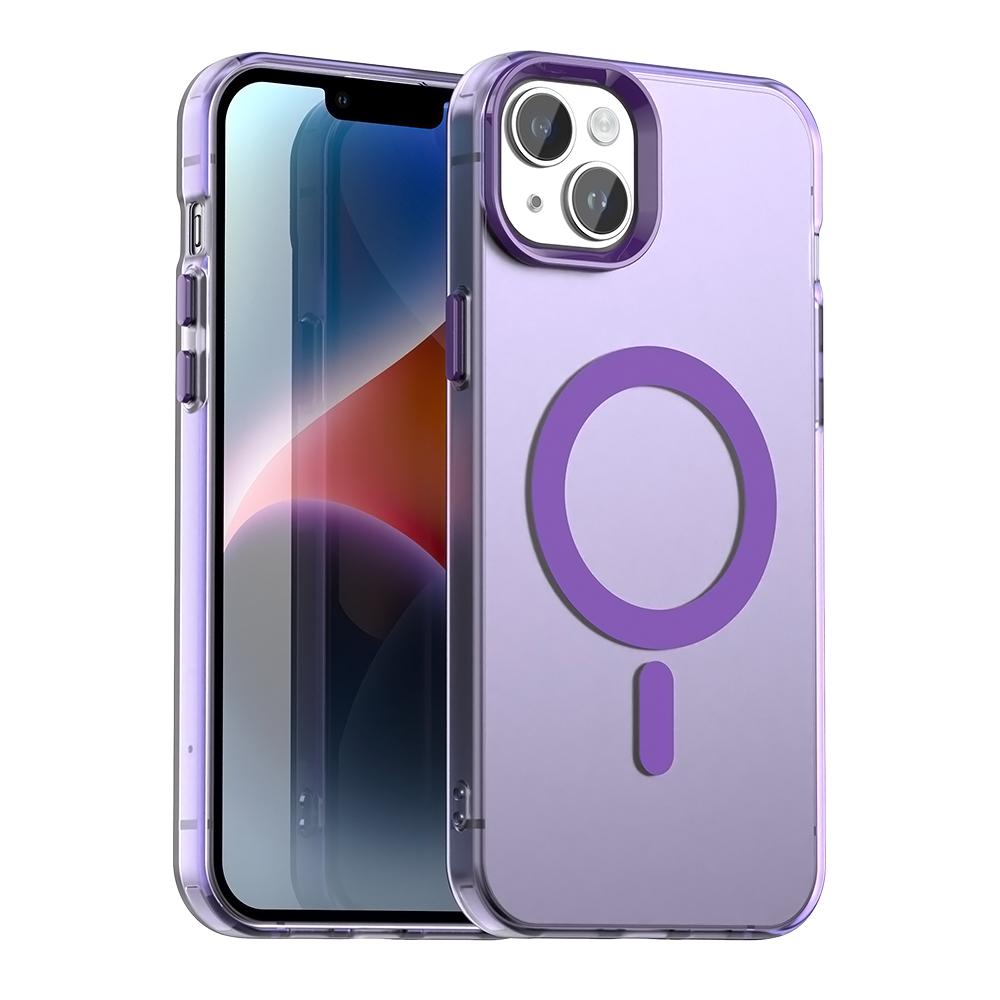 Candy Series For iPhone 15 Case Compatible with MagSafe PC+TPU+PET Anti-Drop Phone Cover