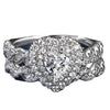 Silver Heart Designed Exquisite Rings for Women Shiny Zirconia Finger Engagement High Quality Hot Sale Jewelry
