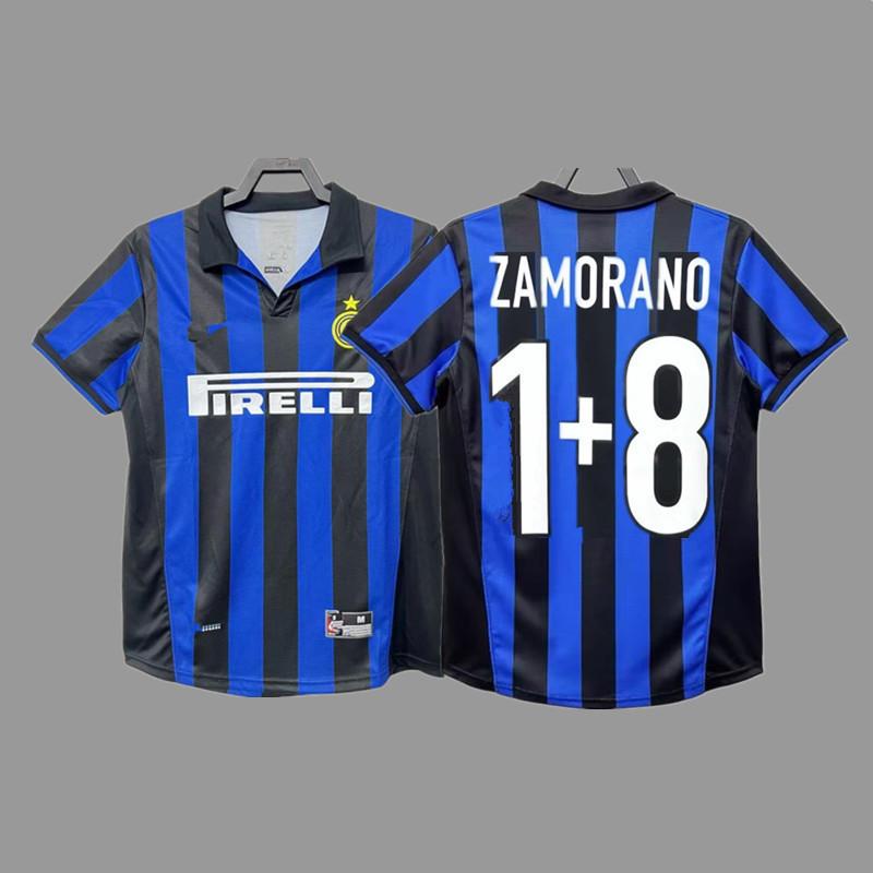 Inter Retro Jersey Football Jersey Classic Baggio Ronaldo Zanetti Figo Adriano Jersey