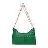 Bag Women'S Fashion Small Square Bag Niche Embroidery Thread Shoulder Bag Chain Versatile Underarm Small Square Bag Tide