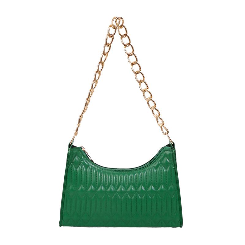Bag Women'S Fashion Small Square Bag Niche Embroidery Thread Shoulder Bag Chain Versatile Underarm Small Square Bag Tide