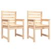 VidaXL Chaises de jardin 2 pcs 60x48x91 cm bois massif de pin 824053