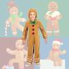 Christmas Gingerbread Man Kids Costume Cosplay Bodysuit Stage Dress Performance