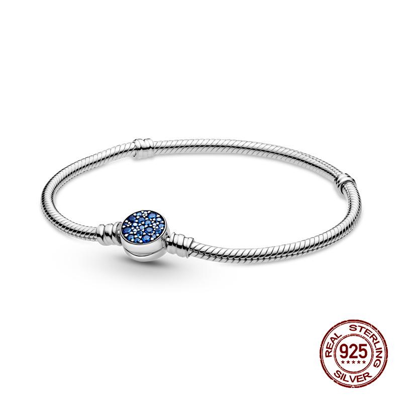 100% 925 Sterling Silver Original Stars Forever Love Zircon Bracelets Fit DIY Charms Beads Anniversary Birthday Jewelry Gifts