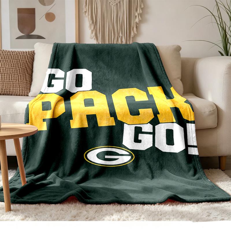 Green Bay Packers Soft and Comfortable Flannel Suitable for Sofas Living Rooms Outdoor Camping Travel and Also Makes a Great Anniversary Gif