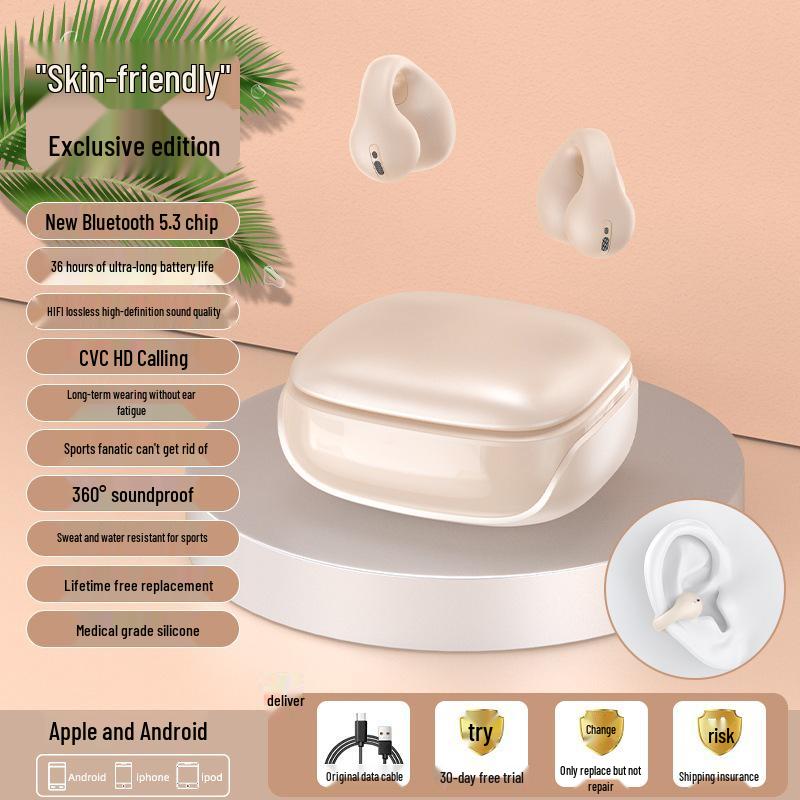 Noise-Cancelling Bluetooth Earphones with Air Conduction & Low Latency