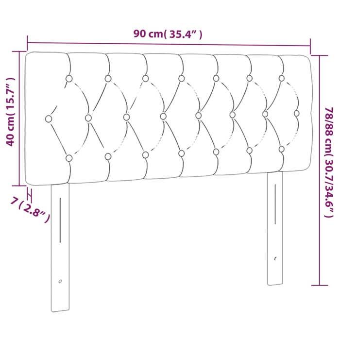 VidaXL Tête de Lit à LED Meuble de Chambre à Coucher Accessoire de Lit Simple Tête de Cadre de Lit Intérieur Vert Foncé 3121987