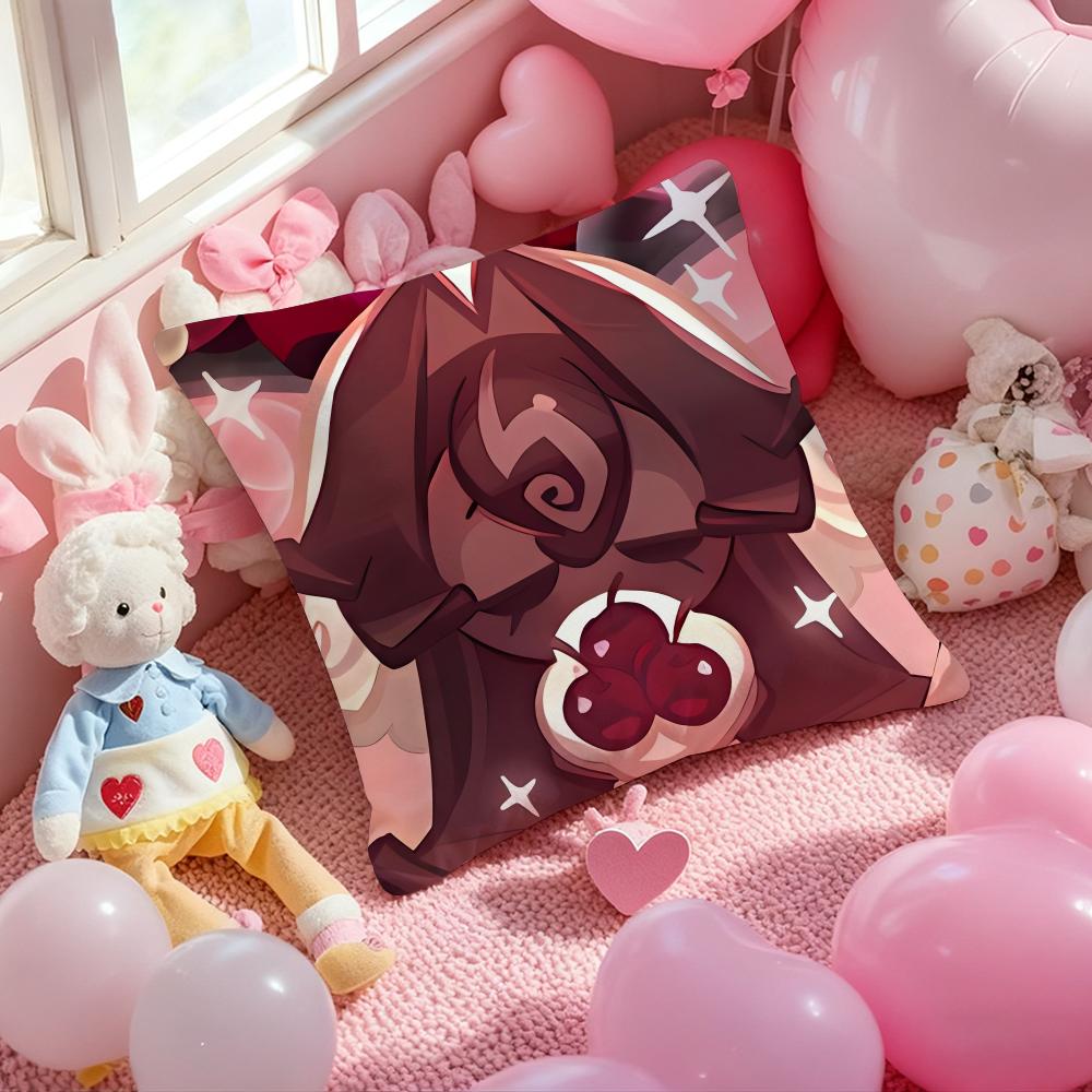 Hot Game C-Cookie Run Kingdom Cushion Cover Pattern Printed Pillowcase for Living Room Sofa Cushion Cover & Bedroom Decor