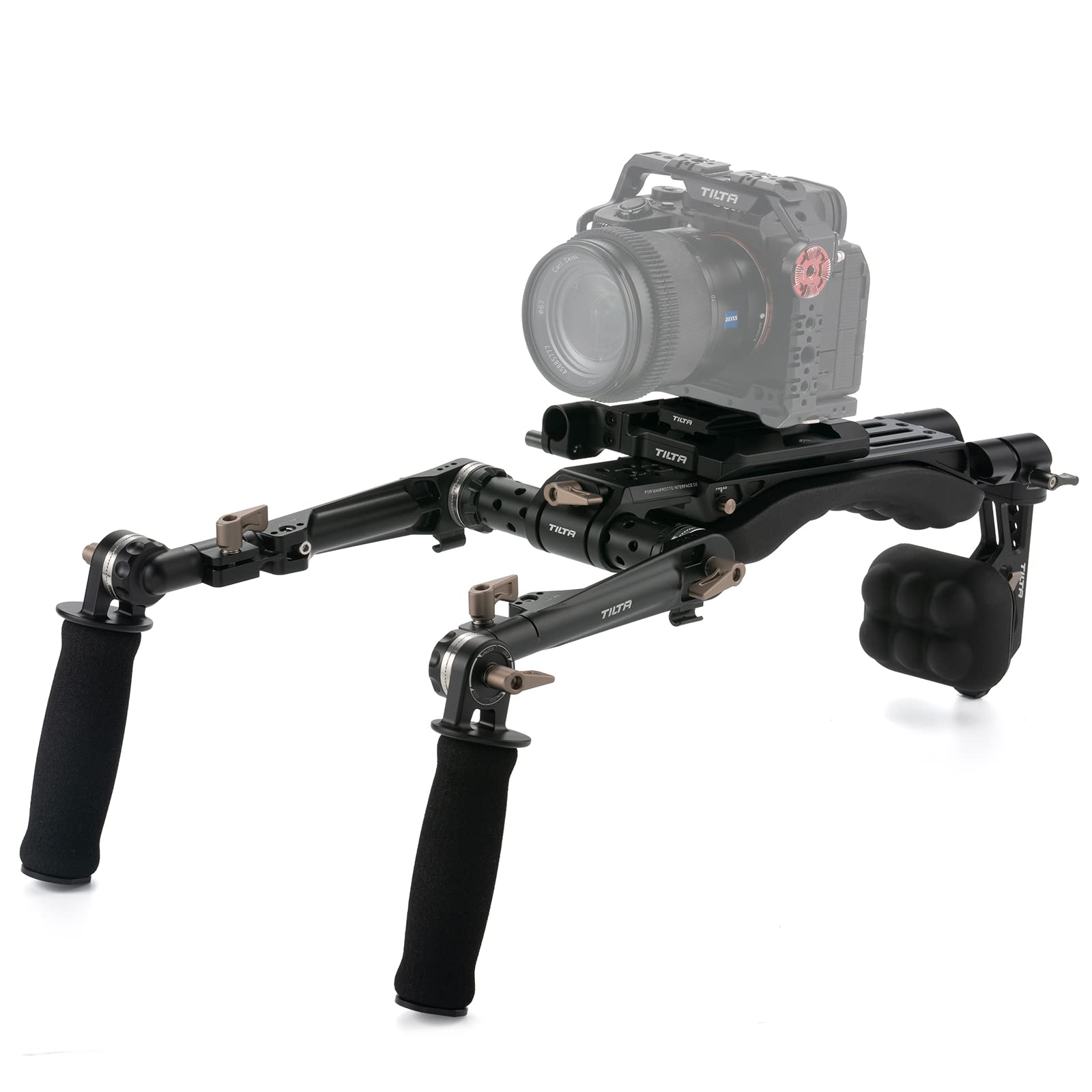 

TILTA Camera Shoulder Rig with Dual Rosette Dual Quick Release and Soft Velcro Shoulder Lightweight Video Filmmaking System Kit for DSLR Cameras and