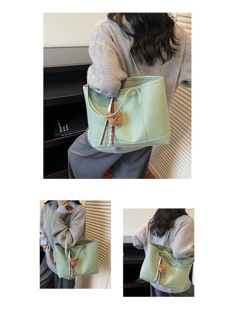 Women's Large Capacity Fashion Tote Bag - 2025 Korean Design, Versatile Casual Shoulder Bag for Daily Commuting