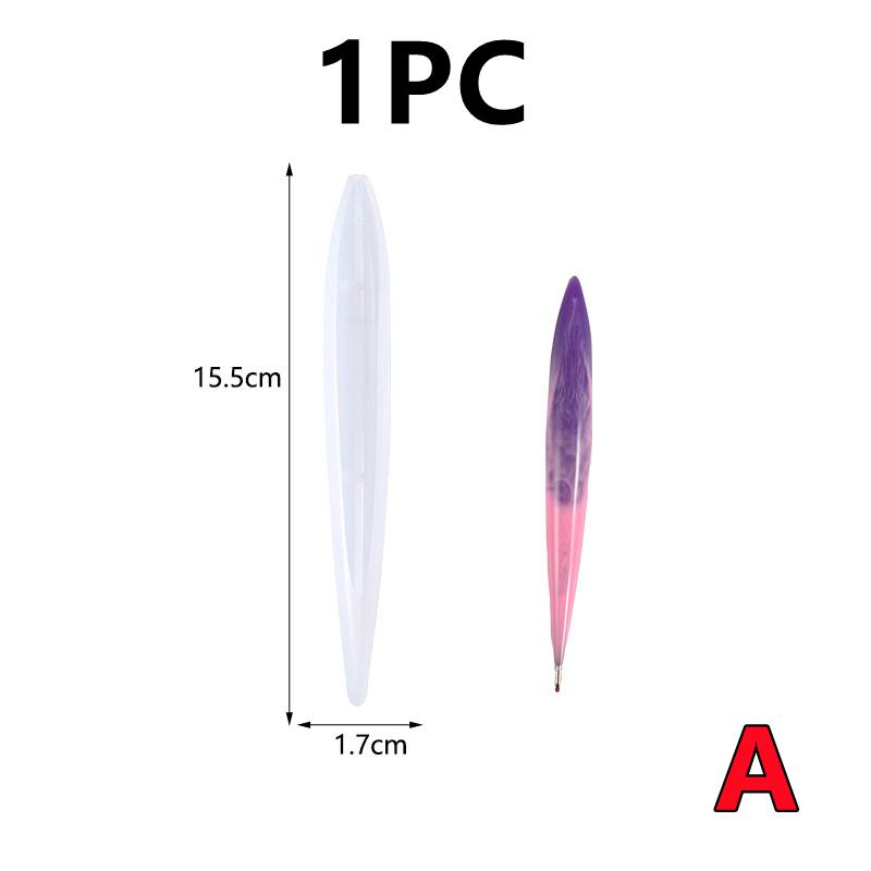 New 3/1PC Transparent Pen Silicone Mould Set DIY Ballpoint Pen Mold Epoxy Resin Molds for Jewelry Casting Pen Holder Making